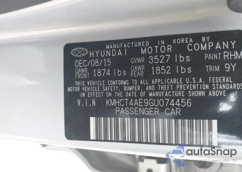 2016 Hyundai Accent Se z USA, uszkodzony, nr VIN KMHCT4AE9GU074456